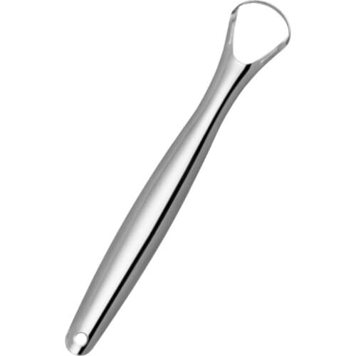 Stainless Steel Tongue Scraper Metal Oral Care Hygiene Cleaner Brush Fresh Breath Maker Reusable Mouth Cleaning Tool for Adult