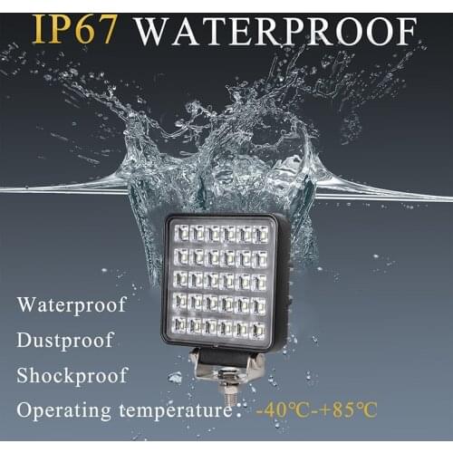 Minjie LED Work Light 10V-30V 45W Square Bright LED Flood Light 6000K 1200LM Super Bright Daylight White Light SUV Truck Lamp