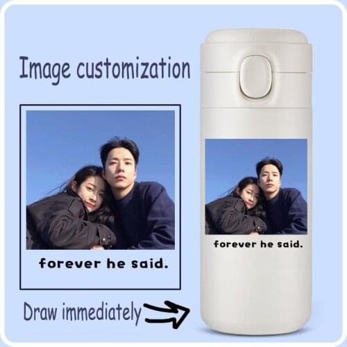 Customized Photo Thermos cup with Personalized Text Upload Your Image with Different Designs
