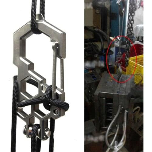 Stainless Steel parabiner paracord multipurpose carabiner mountain climb camp hike outdoor multi tool hang buckle survive