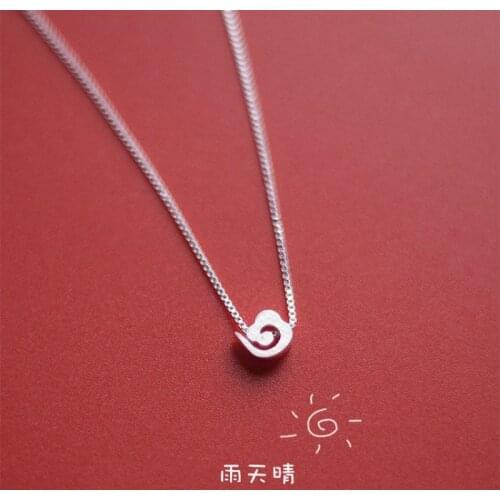 Sunny Clouds Pendant Necklaces For Women Vintage Geometric Clavicle Chain Simplicity Style Adjustable Female Daily Wear Jewelry