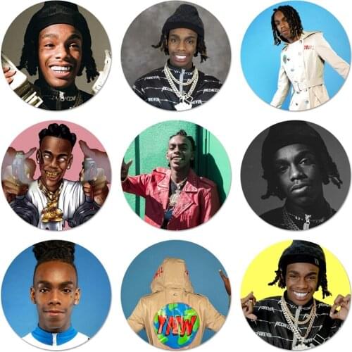 58mm Ynw Melly Rapper Icons Pins Badge Decoration Brooches Metal Badges For Clothes Backpack Decoration