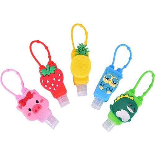 1PC Silicone Mini Cute Funny Animal Silicone Hand Sanitizer With Empty Bottle 8*3.3cm