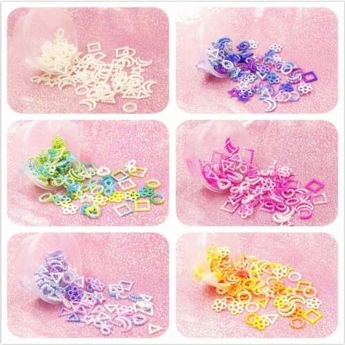 10g Mixed Moon Star Resin Fillings ABS Pearl Bow Heart Flatback Resin Cabochons Shaker Pendants Molds Fillers Jewelry