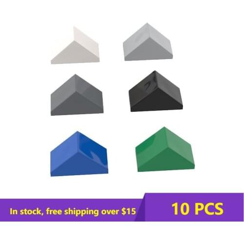 10PCS MOC 3044 1x2 Double-sided Slope Surface Building Blocks Brick high-tech Parts Kids DIY Educate Puzzel Games Toys Gifts