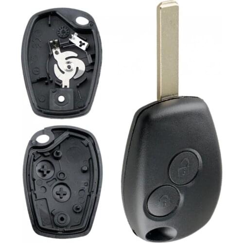 2 Buttons Auto Car Key Fob Case Shell Replacement Remote Cover with VA2 Blade Fit for Renault Clio 3 Twingo Dacia Kangoo