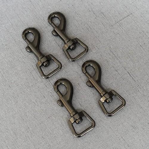 20 Pieces Gun Black 15mm Metal Buckles Lobster Clasp leash Carabiner Snap Hook Key Chain Bag Part DIY Metal Buckle Hardware