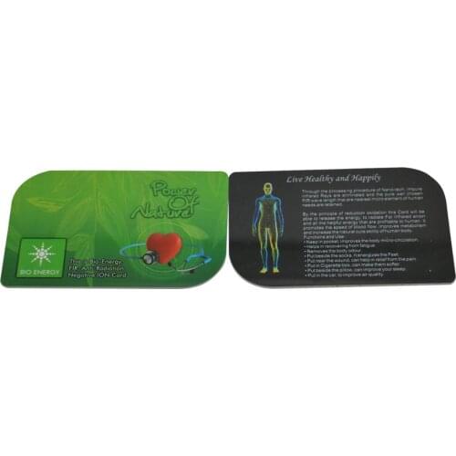 20 x free shipping 15000 high ions Bio Energizer card Ion cards anti radiation bioenergy card FIR card empty white negative ion