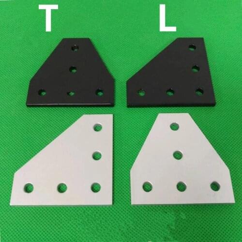 5 / 7 Holes L Type 2020 3030 4040 4545 Connection Plate Corner Bracket Joint Board For Aluminium Profiles