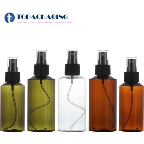 50PCs 100ml 150ml Spray Bottle Fine Mist Atomizer Pump Empty Sample Parfum Plastic Cosmetic Container Green Perfume Refillable