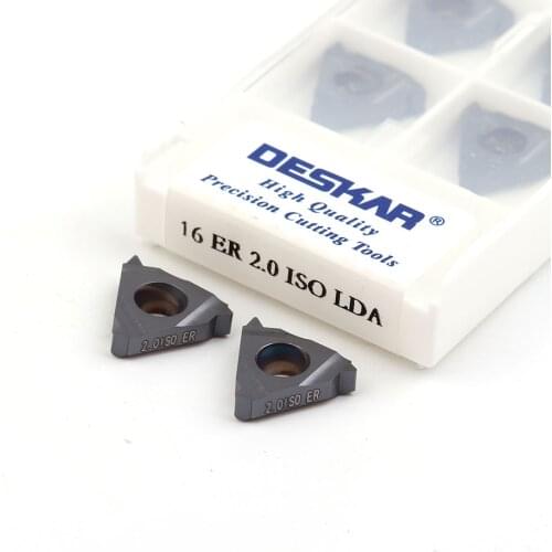 10PCS DESKAR100% original 16ER 1.0 ISO 1.25ISO 1.5ISO 1.75ISO 2.0ISO 2.5ISO 3.0ISO 3.5ISO threaded insert carbide insert for