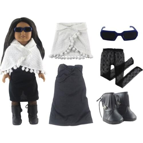 Fashion Doll Clothes Set Toy Clothing Outfit for 18" American Doll Casual Clothes american doll accessories