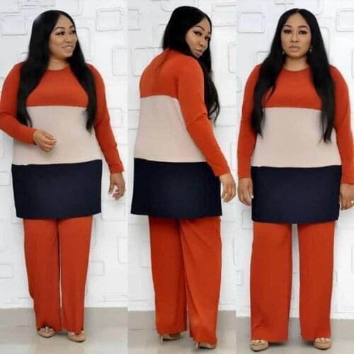 2 Piece Set African Clothes Super Size Dashiki Tops + Pants Suits African Dresses for Women Bazin Riche Africa Clothing for Lady