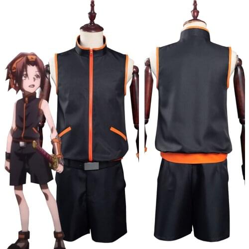 Shaman King The Super Star Yoh Asakura Cosplay Costume Jacket Uniform Suit Halloween Carnival Outfits