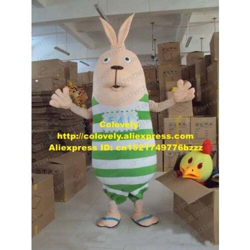Smart Usavich Bunny Couple Mascot Costume Mascotte Rabbit Lepus Hare Jackrabbit With Long Ears Small Mouth No.1334 Free Ship