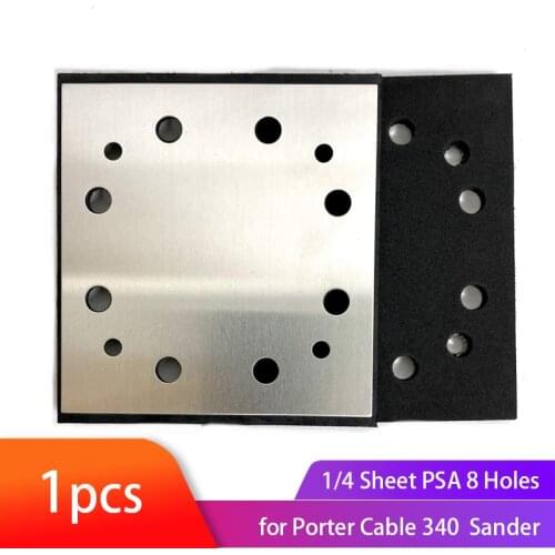 Square Sanding Pad 1/4 Sheet PSA 8 Holes Replaces Porter Cable 135292/893667, SPD16 Standard Replacement Pad for 340 Sander Pad