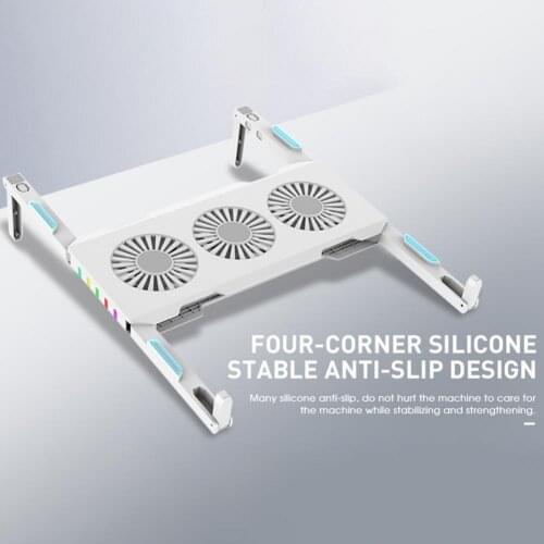 X1 Radiator Multifunctional Anti-skid Foldable RGB Laptop Tablet Cooling Holder for Watching TV