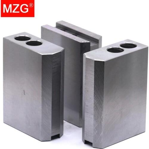 MZG 8 inch 50 60 70 80 mm Heighth Hollow Soft Jaw for CNC Lathe Boring Holders Cutting Tool Hole Machining