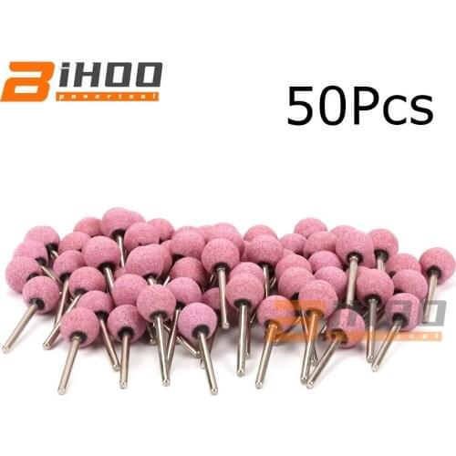 50Pcs 3mm Shank Ball Shaped Ceramic Grinding Head Set Dia 12mm Dremel Rotary Tools Dremel Tools Accessories