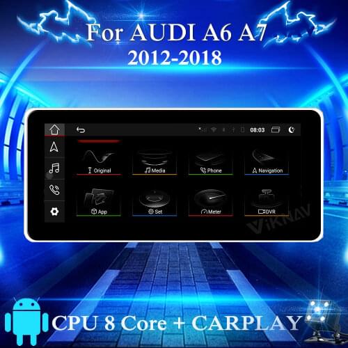 Newest 10.25 Inch Car Multimedia Player For-AUDI A6 A7 2012 - 2018 Android Car Radio Payler GPS Navigation Carplay