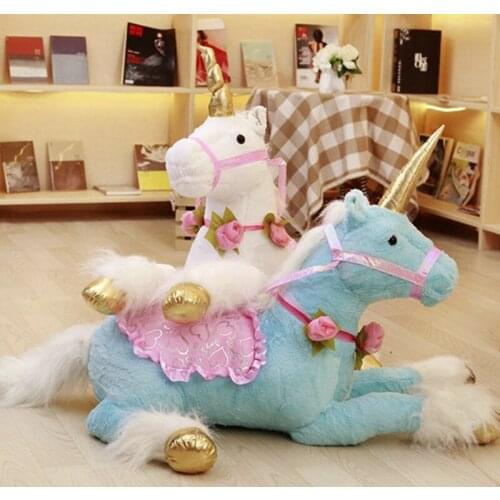 1pc 100cm Huge Cute Unicorn Horse Plush Toys Colorful Stuffed Animal Doll for Children Creative Birthday Kids Gifts for Girls