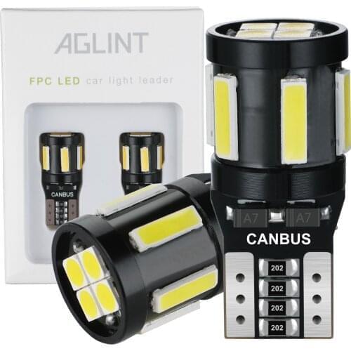 AGLINT 2pcs T10 CANBUS LED 168 192 Interior Lighting C5W Used for Reading Dome Map Trunk Door Side Lights White 6000k12V