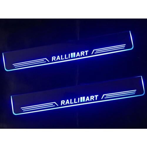 Welcome Pedal Lights For Mitsubishi Lancer 10 Ralliart Pedal car Door Sill Pathway Lamps led thresholds scuff plates Avante md