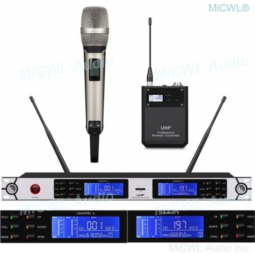 MiCWL Professional Stage Performance Wireless Microphone System UR4D Digital Host UR2 SKM9000 Handheld Microphones Large Range