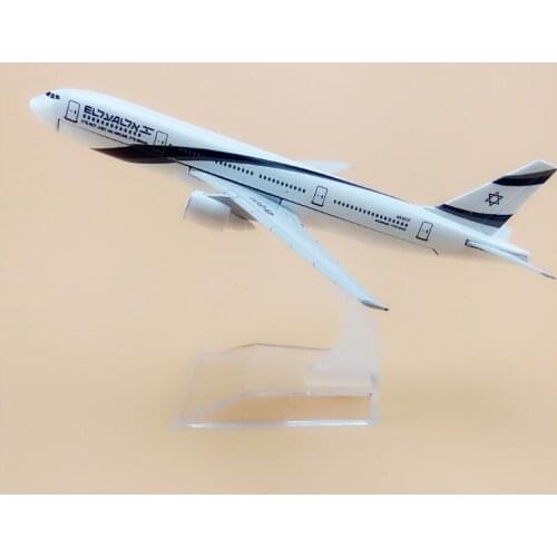 Size 1:400 plane model Boeing 777 Israel aviation aircraft B777 Metal simulation airplane model for kid toys Christmas gift
