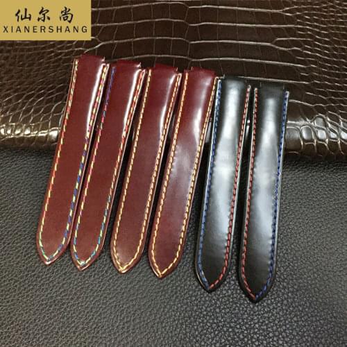 New Cordovan Watchbands Luxury Genuine Leather Belt Custom BALLON BLEU DE Strap 14MM 16MM 18MM 20MM 22MM Horse Skin Watch Band