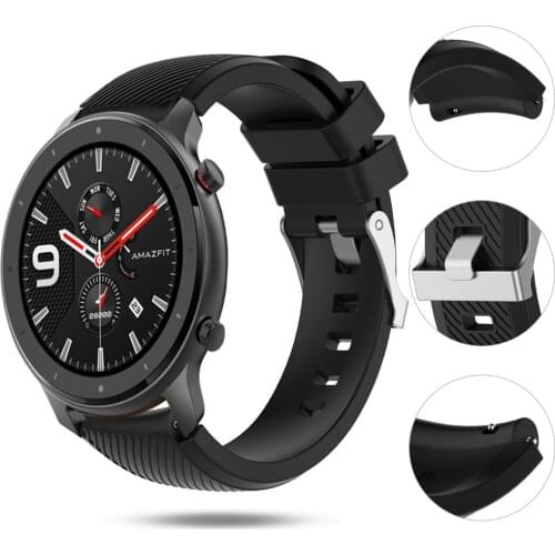 22mm Wrist Strap for Huami Amazfit GTR 47MM Silicone Watch Bands For Amazfit GTR Replacement Bracelet Band Smart Accessories