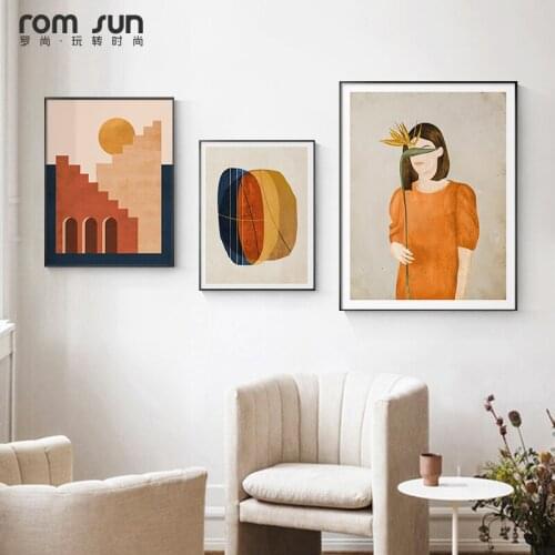 Nordic affection Canvas Painting Posters and Print Modern Wall Art vintage colour Pictures For Living Room Bedroom Aisle Studio