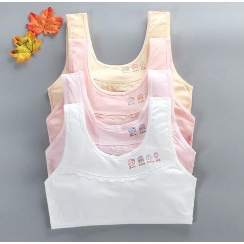 Combed cotton girls Vest training bra