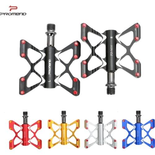 PROMEND Ultralight Bike Pedal Aluminum Alloy 3 Bearings Double Side 16 Anti Slip Nails Colorful Lubricated Bicycle Pedal