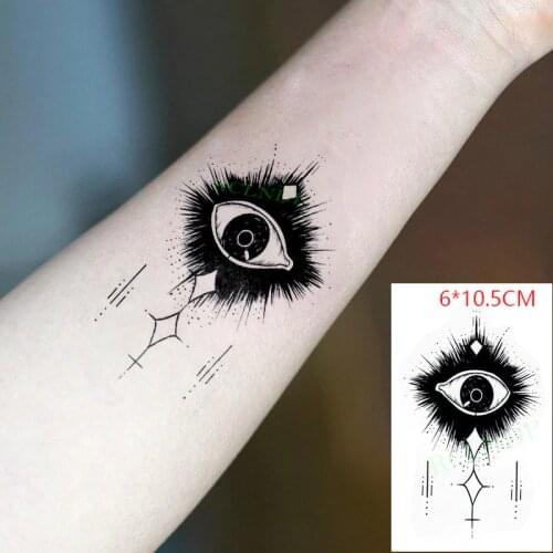 Waterproof Temporary Tattoo Sticker Big Eye Diamond Light Cross Cool Body Art Flash Tattoo Fake Tattoo for Women Men