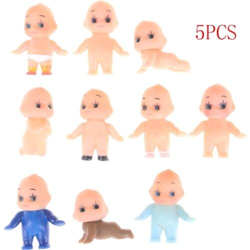5Pcs Japanese Famous Cartoon Doll Lovely Kewpie Angel Doll Collection Kawaii Birthday Gift Home Decoration 3-4Cm Kids Toys