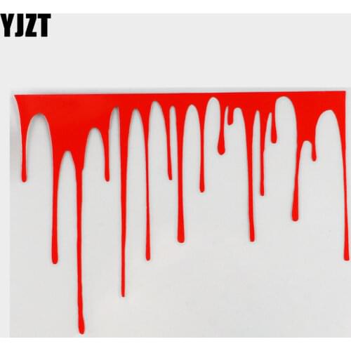 15CMX11CM Blood Drips Car Graphic Decorative Glass Car Stickers Decals Red/Black/Silver C1-5008
