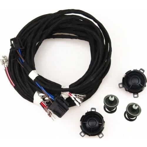 READXT Car Interior Rear Door Panel Tweeter Loudspeaker+Harness Plug+Clips For Golf 5 MK5 6 MK6 Rabbit Scirocco