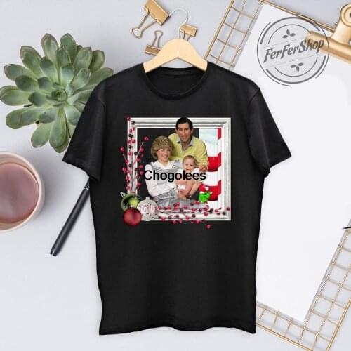 Lady Diana Christmas T Shirt Charles Prince of Wales T Shirt Men Short Sleeve FerFer Shop