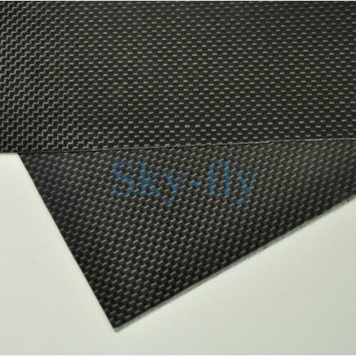 1pcs 0.5mm Thickness Multi-size Carbon fiber plate Sheet Glossy 3K Plain Weave