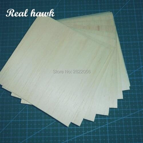20pcs AAA+ Balsa Wood Sheets 100x100x1.5mm Model Balsa Wood for DIY RC model wooden plane boat material