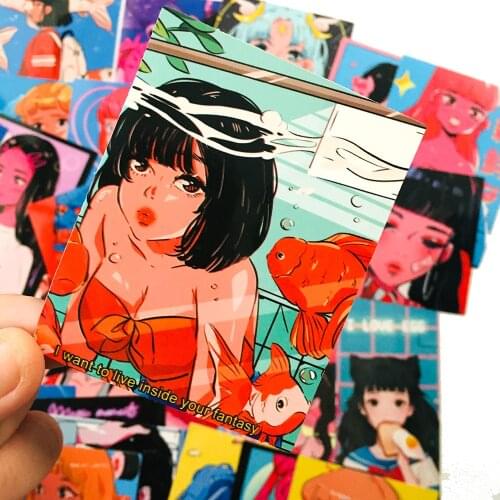 37pcs Sexy Beauty Stickers Sweetheart Beauty Dazzling Graffiti Stickers Suitcase Suitcase Guitar Stationery Waterproof Stickers