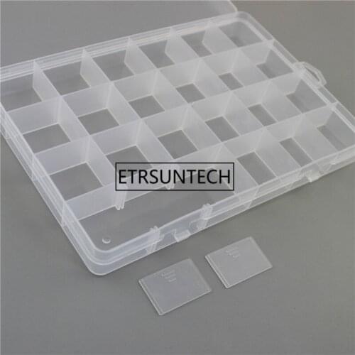 50pcs Clear Plastic Empty Storage Box Tools Jewelry Display Storage Case Organizer Holder Adjustable Plastic Case