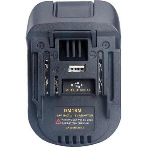 20V To 18V Battery Conversion Dm18M Li-Ion Charger Tool Adapter For Milwaukee Makita Bl1830 Bl1850 Batteries