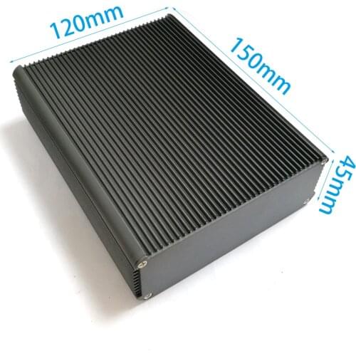 Aluminum box shell PCB Aluminum enclosure Chassis heat radiation box 120*45*150mm NEW