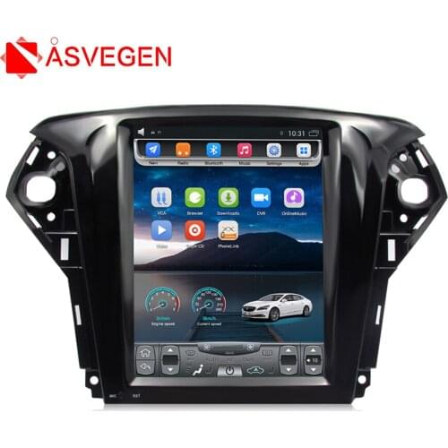 Asvegen 10.4'' 1 Din Android 6.0 Quad Core Car GPS Navigation Stereo Headunit Multimedia DVD Player For Ford Mondeo 2011-2013