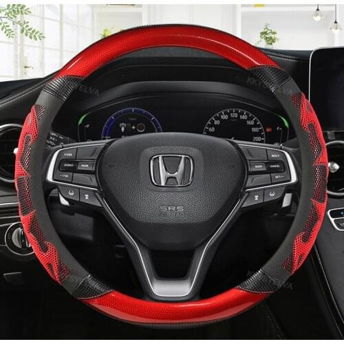Car Steering-wheels Cover 37 38cm 15" for honda Accord Amaze Brio City Grace Fit Jazz Insight Inspire Legend N-Box BR-V CR-V