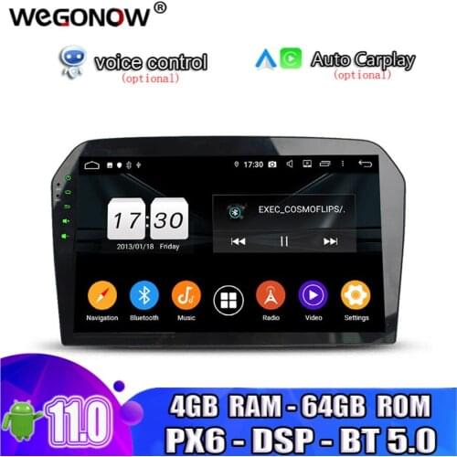 PX6 IPS Android 10.0 4GB RAM 8 Core 64GB ROM Car multimedia Player GPS map RDS Radio wifi Bluetooth5.0 For VW Jetta 2012-2015