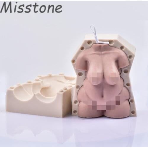 Big Woman Silicone Candle Mold Fat Female Torso Plump Body Gypsum Crystal Gum Wax Home Decoration Banquet Handmade 3D DIY