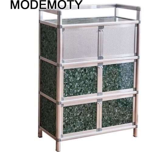 Para Cajones Capbords Buffet Meuble Side Tables Aluminum Alloy Cupboard Kitchen Furniture Mueble Cocina Cabinet Sideboard